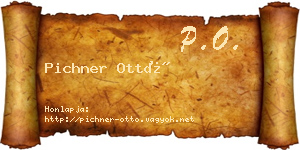 Pichner Ottó névjegykártya